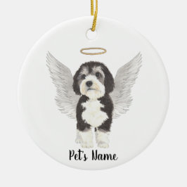Bernedoodle-hond sympathie-herdenking  keramisch ornament