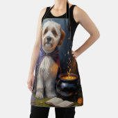 Bernedoodle-hond Whimsical Halloween-schilderij Schort (Insitu)