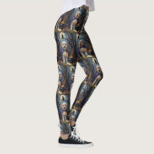 Bernedoodle-hond Whimsicale Halloween-schildering Leggings (Rechts)