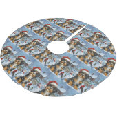 Bernedoodle Hond Winter Wonderland Kerstmis Kerstboom Rok (Gekanteld)