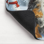 Bernedoodle Hond Winter Wonderland Kerstmis Muismat (Hoek)