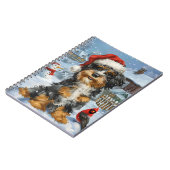 Bernedoodle Hond Winter Wonderland Kerstmis Notitieboek (Linkerzijde)