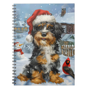Bernedoodle Hond Winter Wonderland Kerstmis Notitieboek