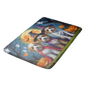 Bernedoodle Honden Pompoen Halloween Grappig Badmat (Gekanteld)