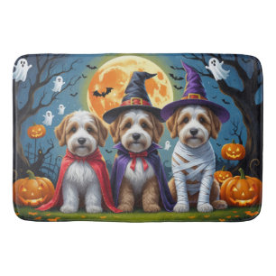 Bernedoodle Honden Pompoen Halloween Grappig Badmat