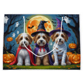 Bernedoodle Honden Pompoen Halloween Grappig Groot Cadeauzakje (Voorkant)