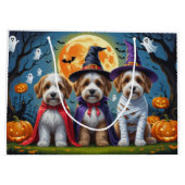 Bernedoodle Honden Pompoen Halloween Grappig Groot Cadeauzakje (Achterkant)