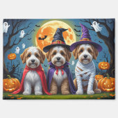Bernedoodle Honden Pompoen Halloween Grappig Magneet (Voorkant)