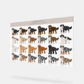 Bernedoodle hondenmix acryl bord (Hoek)