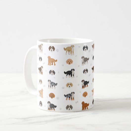 Bernedoodle hondenmix koffiemok (Voorkant links)
