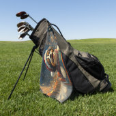 Bernedoodle Hondenroller Onderzetter Kerst Golfhanddoek (Groen)