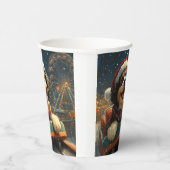 Bernedoodle Hondenroller Onderzetter Kerst Papieren Bekers (Rechts)