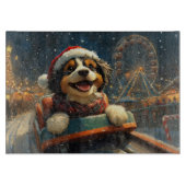 Bernedoodle Hondenroller Onderzetter Kerst Snijplank (Voorkant)