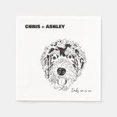 Bernedoodle Huisdier hond Cocktail Servet voor bru (Voorkant)