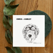 Bernedoodle Huisdier hond Cocktail Servet voor bru