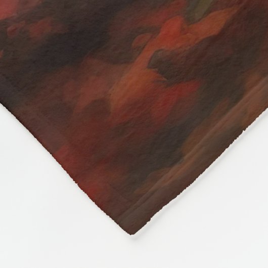 Bernedoodle in Herfstbladeren Herfst Inspire Fleece Deken (Hoek)