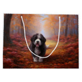 Bernedoodle in Herfstbladeren Herfst Inspire Groot Cadeauzakje (Achterkant)