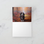 Bernedoodle in Herfstbladeren Herfst Inspire Kaart (Binnen)