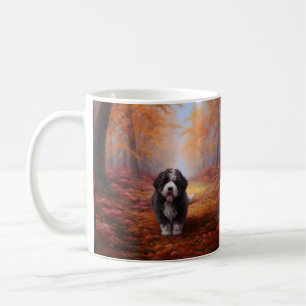 Bernedoodle in Herfstbladeren Herfst Inspire Koffiemok