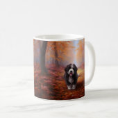 Bernedoodle in Herfstbladeren Herfst Inspire Koffiemok (Voorkant rechts)