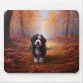 Bernedoodle in Herfstbladeren Herfst Inspire Muismat (Voorkant)