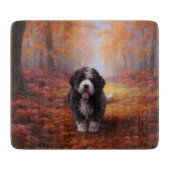 Bernedoodle in Herfstbladeren Herfst Inspire Snijplank (Voorkant)