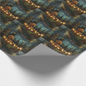 Bernedoodle Kerst Feestelijke reis Cadeaupapier (Hoek)