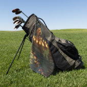 Bernedoodle Kerst Feestelijke reis Golfhanddoek (Groen)