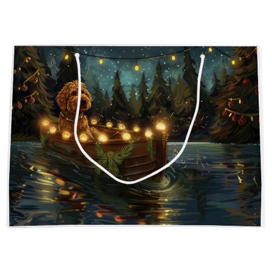 Bernedoodle Kerst Feestelijke reis Groot Cadeauzakje (Voorkant)