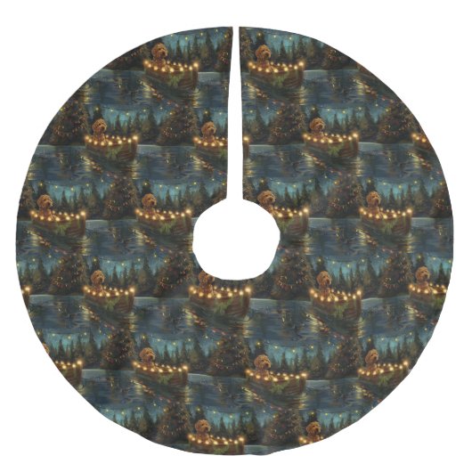 Bernedoodle Kerst Feestelijke reis Kerstboom Rok (Voorkant)