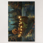 Bernedoodle Kerst Feestelijke reis Legpuzzel (Verticaal)