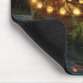 Bernedoodle Kerst Feestelijke reis Muismat (Hoek)