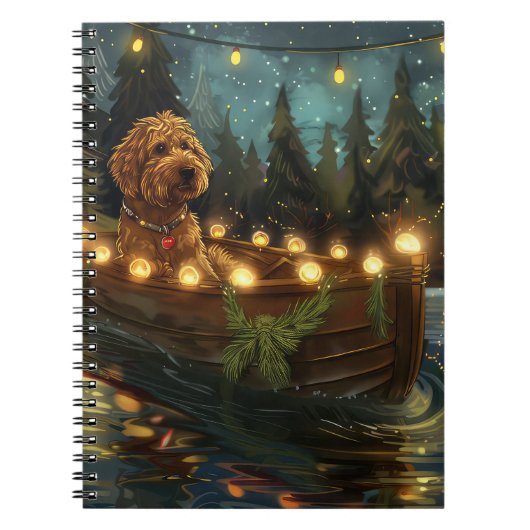 Bernedoodle Kerst Feestelijke reis Notitieboek (Voorkant)