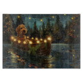 Bernedoodle Kerst Feestelijke reis Snijplank (Voorkant)