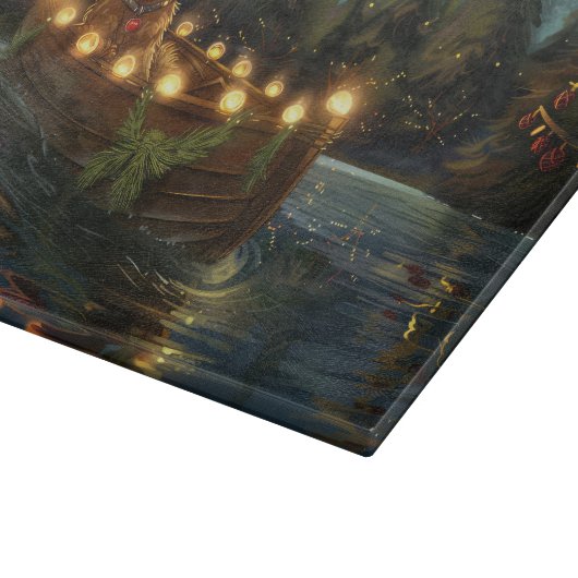 Bernedoodle Kerst Feestelijke reis Snijplank (Hoek)