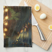 Bernedoodle Kerst Feestelijke reis Theedoek (Quarter Fold)