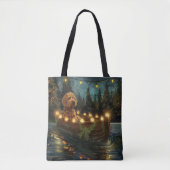 Bernedoodle Kerst Feestelijke reis Tote Bag (Voorkant)