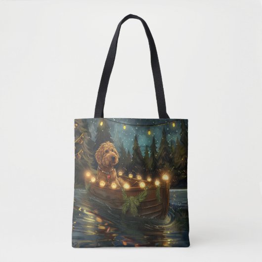 Bernedoodle Kerst Feestelijke reis Tote Bag (Voorkant)