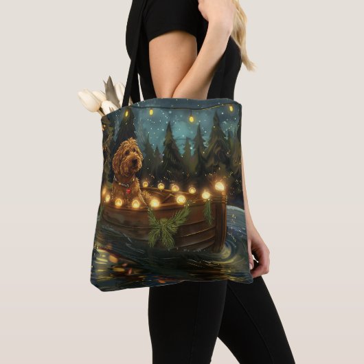 Bernedoodle Kerst Feestelijke reis Tote Bag (Dichtbij)