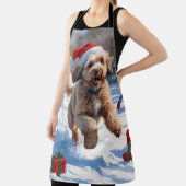 Bernedoodle Kerst Feestelijke Sneeuwscène Schort (Insitu)