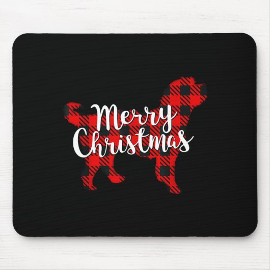 Bernedoodle Kerst hond moeder vader huisdier gerui Muismat (Voorkant)