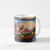 Bernedoodle Kerstboot Vakantie Koffiemok (Voorkant rechts)