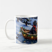 Bernedoodle Kerstboot Vakantie Koffiemok (Links)