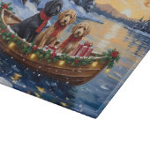Bernedoodle Kerstboot Vakantie Snijplank (Hoek)