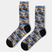 Bernedoodle Kerstboot Vakantie Sokken (Links)