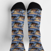 Bernedoodle Kerstboot Vakantie Sokken (Top)