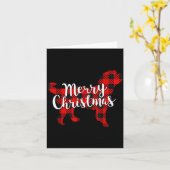 Bernedoodle Kersthond Moeder Vader Huisdier Geruit Kaart (Gele Bloem)