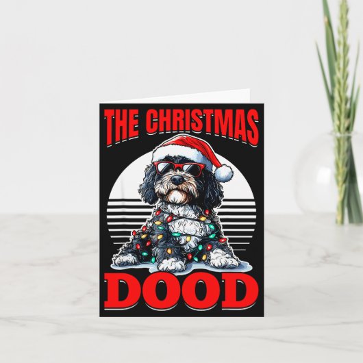 Bernedoodle Kersthond Ras De Kerst Dood Kaart (Voorkant)