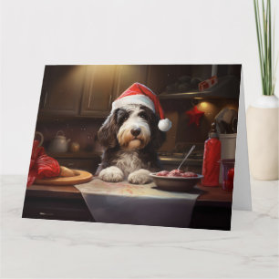 Bernedoodle Kerstkoekjes Feestelijke vakantie Kaart