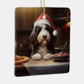 Bernedoodle Kerstkoekjes Feestelijke vakantie Keramisch Ornament (Rechts)